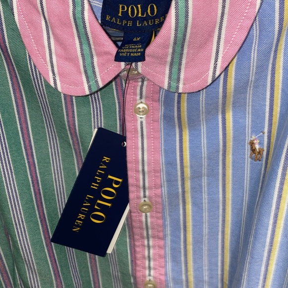 🆕 Polo Ralph Lauren Belted Cotton Oxford Fun Shirtdress, 6x - Picture 10 of 10
